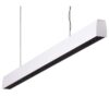 Maxi Curve Aluminium Dimmable LED Linear Pendant Light with Honeycomb Diffuser, 48W, 4000K, White