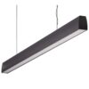 Maxi Curve Aluminium Dimmable LED Linear Pendant Light with Opal Diffuser, 34W, 3000K, Black