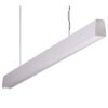 Maxi Curve Aluminium Dimmable LED Linear Pendant Light with Prismatic Diffuser, 24W, 4000K, Silver