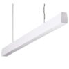 Maxi Curve Aluminium Dimmable LED Linear Pendant Light with Prismatic Diffuser, 34W, 4000K, White