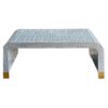 Mediterranean Breeze Mother Of Pearl Inlaid Arch Coffee Table, 116cm