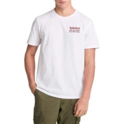 Men's Back Slogan Sleeve T-Shirt White