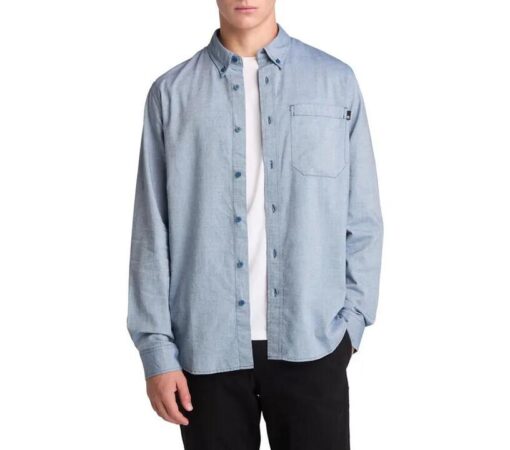 Men's Gale River Yarn Dyed Oxford Long-Sleeve Shirt Blue