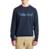 Men's Northwood Wordmark Logo Brushback Crew Neck Sweatshirt Blue