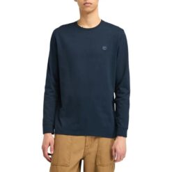 Men's Oyster River Chest Logo Long-Sleeve T-Shirt Navy