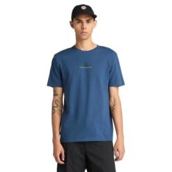 Men's Washed Back On The Road Graphic T-Shirt Blue