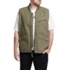 Men's Washed Canvas Vest Green