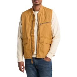 Men's Washed Canvas Vest Wheat
