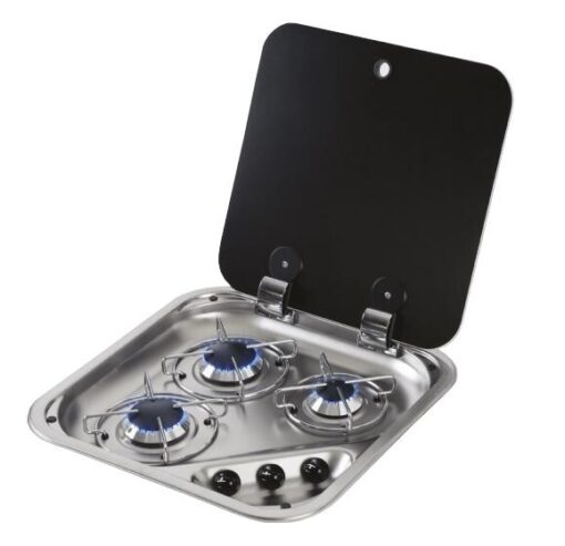 NCE CAN 3 Burner Square Hob-Unit with Electronic Ignition