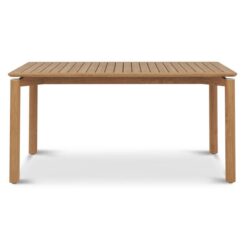 Natamia Teak Timber Outdoor Dining Table, 160cm
