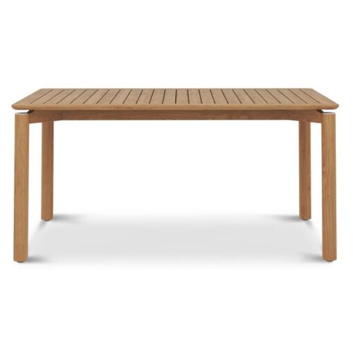 Natamia Teak Timber Outdoor Dining Table, 160cm
