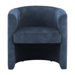 Nora Velvet Fabric Tub Chair / Dining Chair, Blue