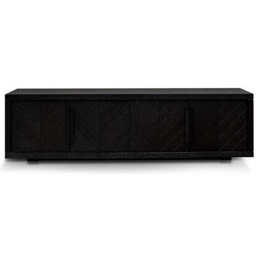 Oran Wooden 4 Door TV Unit, 180cm, Espresso Black