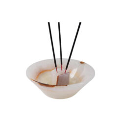 Orvieto Marble Tray Incense Holder, White Onyx