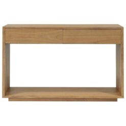 Oscar Mindi Wood 2 Drawer Hall Table, 120cm, Natural
