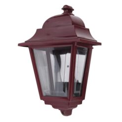 Paris Italian Made IP43 Exterior Wall Mounted Lantern, Burgundy
