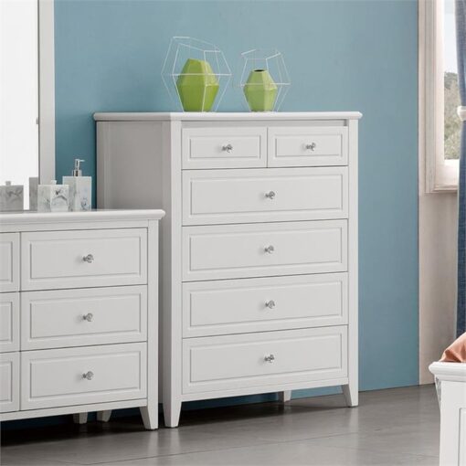 Shirland 4 Drawer Tallboy with Mirror