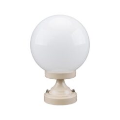 Siena Italian Made IP43 Exterior Pillar Light, Short, 20cm, Beige
