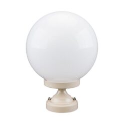 Siena Italian Made IP43 Exterior Pillar Light, Short, 25cm, Beige