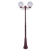 Siena Italian Made IP43 Exterior Post Light, Tall, 2 Light, 25cm, Burgundy