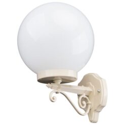 Siena Italian Made IP43 Exterior Up Wall Light, Style B, 25cm, Beige