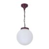 Siena Italian Made IP43 Indoor / Outdoor Pendant Light, 25cm, Burgundy