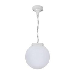 Siena Italian Made IP43 Indoor / Outdoor Pendant Light, 25cm, White