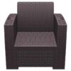 Siesta Monaco Commercial Grade Resin Wicker Outdoor Armchair, Chocolate