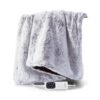Sunbeam Feel Perfect Faux Fur Heated Throw - Grey