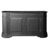 William John Oak Timber 2 Door 3 Drawer Sideboard, 165cm, Black Oak