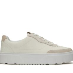 Women's Laurel Court Suede Accent Lace-Up Sneaker White 6 US Womens