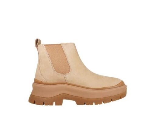 Women's Roxie Lane Mid Chelsea Boot Beige 6 US Womens