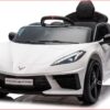 12V Licensed V8 Corvette Battery Powered Sports Kids Ride On Car - White