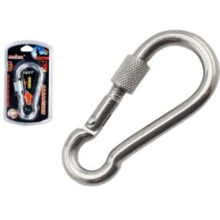 90mm Stainless Steel CARABINER Clip Hook Lockable Mountain Climbing