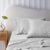 Accessorize 400TC Grey Bamboo Cotton Sheet Set 40cm Wall Double