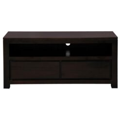 Amsterdam Mahogany Timber 2 Drawer TV Unit, 120cm, Chocolate