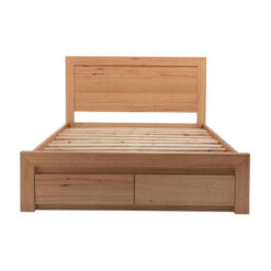 Avina Messmate Timber Bed with End Drawers, Queen