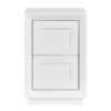 Balmain Wooden Bedside Table, Petite, White