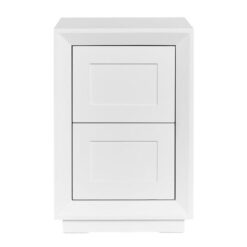 Balmain Wooden Bedside Table, Petite, White