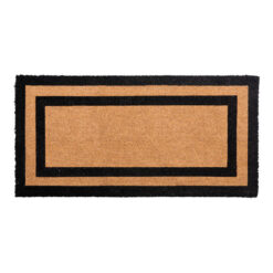 Charterhouse Coir Door Mat, Double Border, 120x60cm, Natural / Black