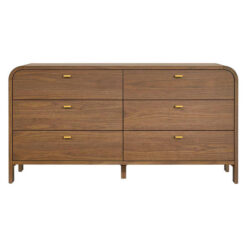 Chisholm Oak Timber 6 Drawer Chest, Walnut