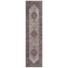Eternal Whisper Diamond Turkish Made Oriental Runner Rug, 80x300cm, Grey