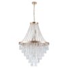 Isell Metal & Crystal Glass Droplet Pendant Light