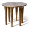 Kamotho Metal Round Side Table, Antique Gold