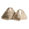 Kaspar 2 Piece Cane Rattan Log Basket Set