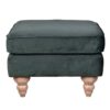 Kendal Velvet Fabric Ottoman / Footstool, Green