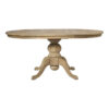 Lyon Elm Timber Extendable Pedestal Round / Oval Dining Table, 110-170cm