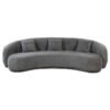 Lyvon Suede Fabric Sofa, 3 Seater, Charcoal
