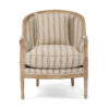 Maravilla Linen Fabric & Oak Timber Bergere Armchair
