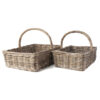 Marketplace 2 Piece Cane Rattan Carry Basket Set